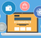E-Commerce Platforms illustration with shopping and payment icons