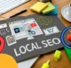 Local SEO strategies depicted on a workspace
