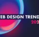 Graphic highlighting Web Design Trends for 2024 with vibrant gradients and modern design elements